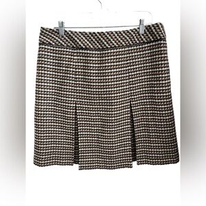 TALBOTS Houndstooth Wool blend lined skirt Size 14